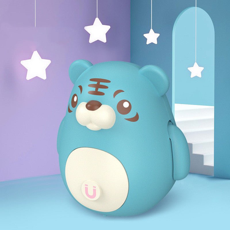 Electric Magnetic Small Animal Swing Unit Toy Animal Doll $12.89 Dana Fashion Color: Blue Toys & Hobbies Product material: Toy material: Plastic Details: Features: Electric swing Packing: Color box Ability training: Intellectual development, crawling, han
