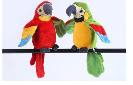Electric Talking Parrot Plush Toy Cute Speaking Record Repeats $35.14 Dana Fashion Color: Blue Baby & Mother Electric Talking Parrot Plush Toy Cute Speaking Record Repeats Waving Wings Electroni Bird Stuffed Plush Toy Kids Birthday Gift SHAKING DANCE: Tur