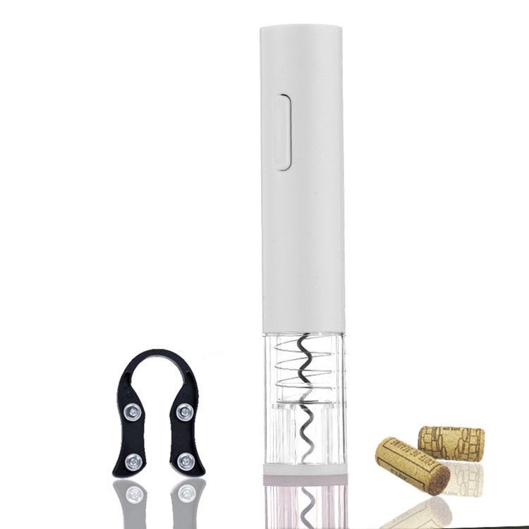 Electric Wine Opener Automatic Electric Wine Bottle Corkscrew Opener With Foil Cutter Wine Bottle Opener Kit $35.50 Dana Fashion format: white Dana's Kitchen name: Dry battery electric bottle opener (requires 4 sections of 5th battery, no delivery battery