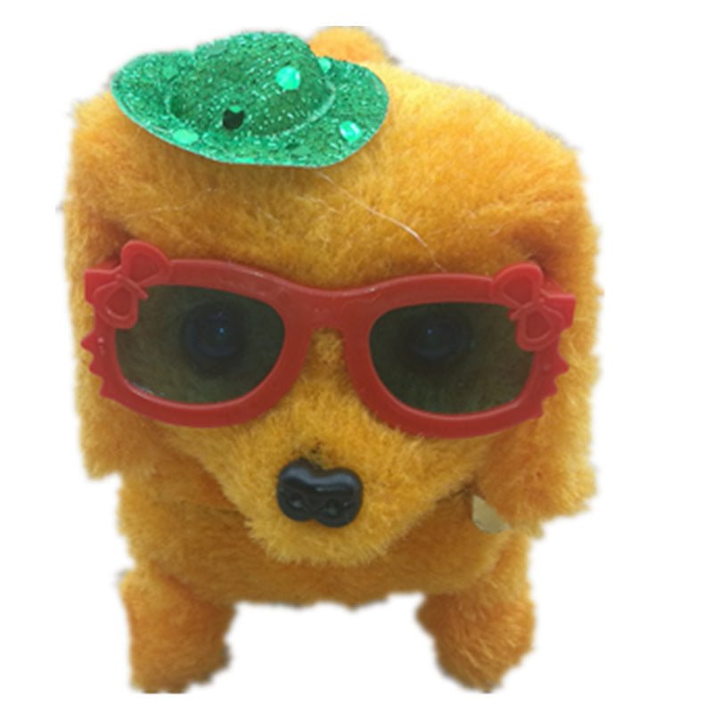 Electronic robot dog simulation teddy walking rope puppy $10.17 Dana Fashion Color: A Toys & Hobbies Product Name: Electric Musical Plush Dog Material: Electronics + Plush Product weight: 110 g Product color: purple, yellow, brown, rose red Product size: