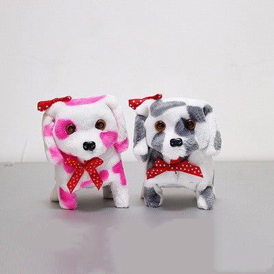 Electronic robot dog simulation teddy walking rope puppy $10.70 Dana Fashion Color: E Toys & Hobbies Product Name: Electric Musical Plush Dog Material: Electronics + Plush Product weight: 110 g Product color: purple, yellow, brown, rose red Product size:
