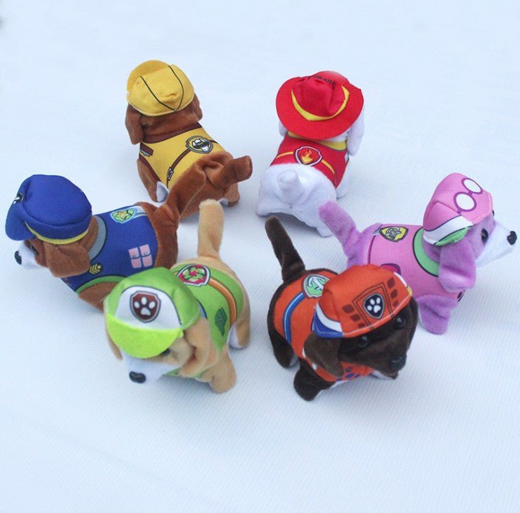 Electronic robot dog simulation teddy walking rope puppy $10.17 Dana Fashion Color: A Toys & Hobbies Product Name: Electric Musical Plush Dog Material: Electronics + Plush Product weight: 110 g Product color: purple, yellow, brown, rose red Product size: