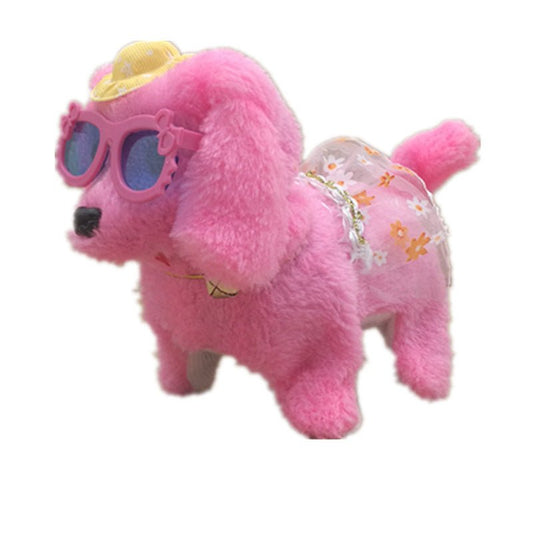 Electronic robot dog simulation teddy walking rope puppy $10.17 Dana Fashion Color: A Toys & Hobbies Product Name: Electric Musical Plush Dog Material: Electronics + Plush Product weight: 110 g Product color: purple, yellow, brown, rose red Product size:
