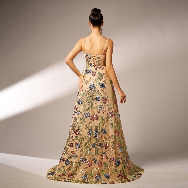 Elegant Sleeveless Sequined Suspender Evening Dress $146.91 Dana Fashion Color: Apricot Size: L Women's clothing Product information: Pattern: solid color Skirt type: hip skirt Color: Apricot Waist type: high waist Size: S,M,L,XL Style type: temperament c
