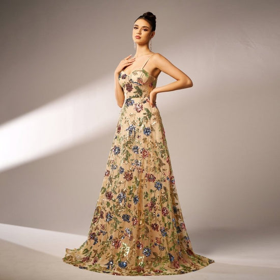 Elegant Sleeveless Sequined Suspender Evening Dress $146.91 Dana Fashion Color: Apricot Size: L Women's clothing Product information: Pattern: solid color Skirt type: hip skirt Color: Apricot Waist type: high waist Size: S,M,L,XL Style type: temperament c