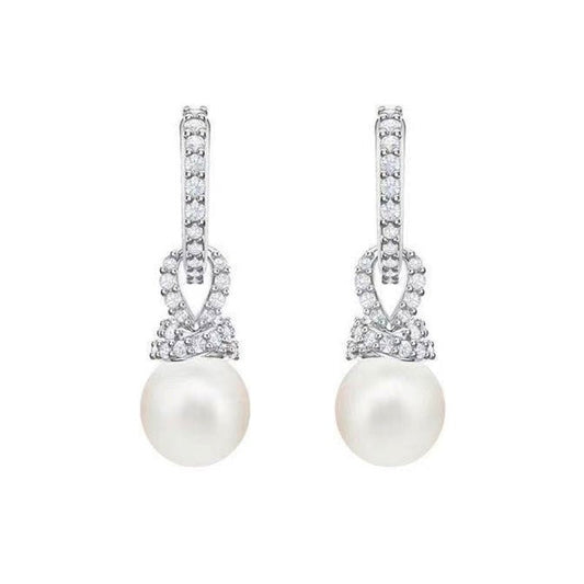 Elegant Temperament, All-Match, A More Elegant And Intellectual Pearl Jewelry With Diamonds $26.00 Dana Fashion Color: Earrings 1 gold Women's Accessories Product information: Material: Alloy Treatment process: electroplating Inlay material: artificial ge