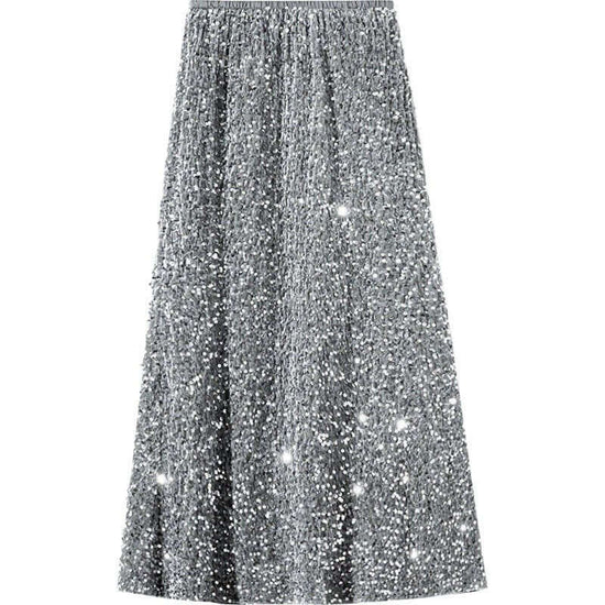 Elegant Velvet Sequined Dress Women's High Waist Slimming $36.90 Dana Fashion Color: Black Size: 2XL Women's clothing Product information: Fabric name: Polyester Skirt type: hip skirt Color: gray, black Size: S,M,L,XL,2XL Skirt length: long skirt Popular