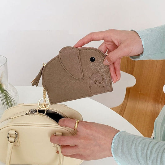 Elephant Mini Creative Coin Bag Female $16.22 Dana Fashion Color: Black Women's Bags Product information: Pattern: Animal Lining texture: Polyester Applicable scenarios: Daily matching Color: elephant gray, coffee, black, gray blue, light purple, light ye