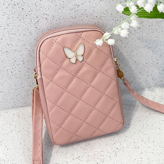 Embroidered Butterfly Rhombus Crossbody Bag $16.58 Dana Fashion Color: Pink Women's Bags Product information: Lining texture: Polyester Color: black, white, pink, apricot, Brown Outer bag type: Three-dimensional pocket Hardness: medium and soft Material: