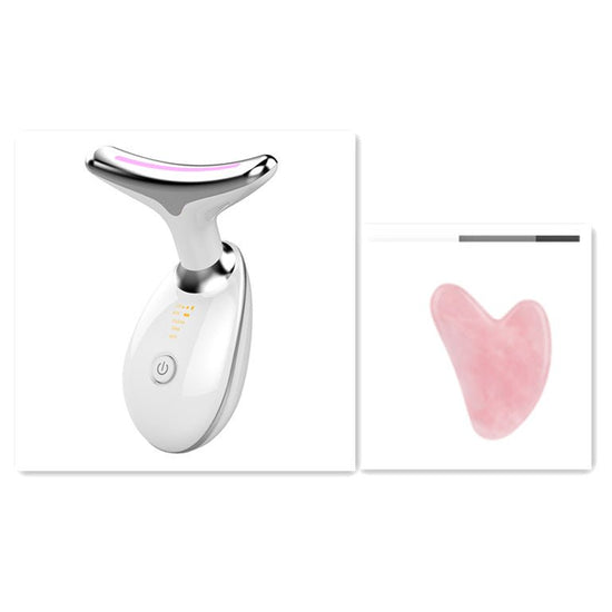 EMS Thermal Neck Lifting And Tighten Massager Electric Microcurrent Wrinkle Remover $45.00 Dana Fashion Color: White Pink Beauty Tools Product information: Overview: ★ Positive and negative ions: Using the principle of mutual attraction between positive a