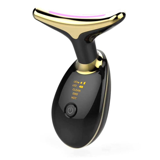 EMS Thermal Neck Lifting And Tighten Massager Electric Microcurrent Wrinkle Remover $36.00 Dana Fashion Color: Black Silver Beauty Tools Product information: Overview: ★ Positive and negative ions: Using the principle of mutual attraction between positive