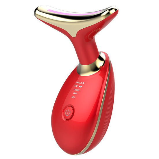 EMS Thermal Neck Lifting And Tighten Massager Electric Microcurrent Wrinkle Remover $36.00 Dana Fashion Color: Black Silver Beauty Tools Product information: Overview: ★ Positive and negative ions: Using the principle of mutual attraction between positive