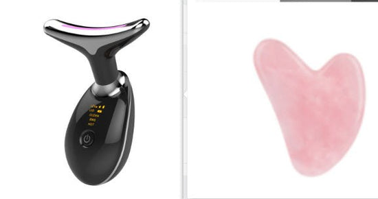 EMS Thermal Neck Lifting And Tighten Massager Electric Microcurrent Wrinkle Remover $39.00 Dana Fashion Color: Black Silver set Beauty Tools Product information: Overview: ★ Positive and negative ions: Using the principle of mutual attraction between posi