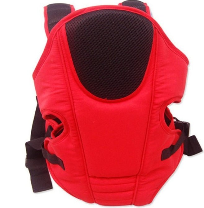 European and American baby straps $56.76 Dana Fashion Color: Red Baby & Mother Back up: front up, back up, front up (baby facing forward) Grade: first class Material: tasilong interlayer: foam lining: mesh breathable material Widened shoulder width :9CM C