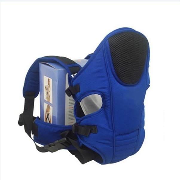 European and American baby straps $56.76 Dana Fashion Color: Blue Baby & Mother Back up: front up, back up, front up (baby facing forward) Grade: first class Material: tasilong interlayer: foam lining: mesh breathable material Widened shoulder width :9CM