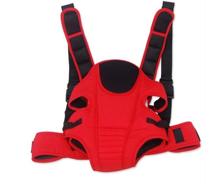 European and American baby straps $56.76 Dana Fashion Color: Blue Baby & Mother Back up: front up, back up, front up (baby facing forward) Grade: first class Material: tasilong interlayer: foam lining: mesh breathable material Widened shoulder width :9CM