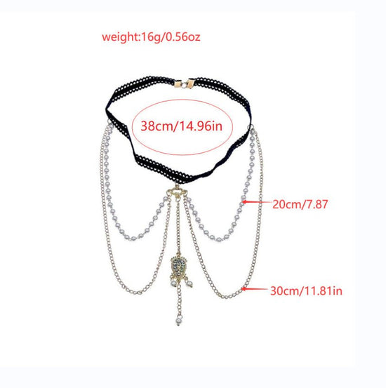 European And American Beach Elastic Multi-layer Pearl Thigh Chain Women $15.00 Dana Fashion Color: Gold Women's Accessories Product information: Type: Anklet Color: Gold Style: Women's Material: Alloy Style: ethnic style Packing list: Leg chain * 1 Produc