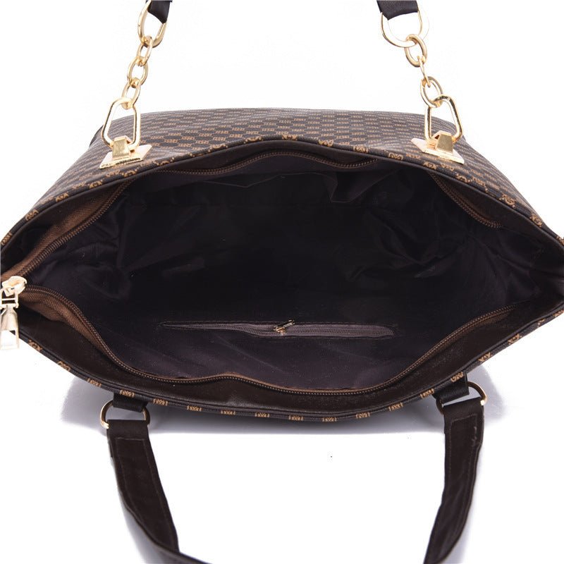European And American Fashion Six-piece Bag Portable Shoulder $64.66 Dana Fashion Color: Black Women's Bags Product information: Lining texture: Polyester Applicable scenarios: Daily matching Color: khaki, black, dark brown Outer bag type: Sandwich pocket
