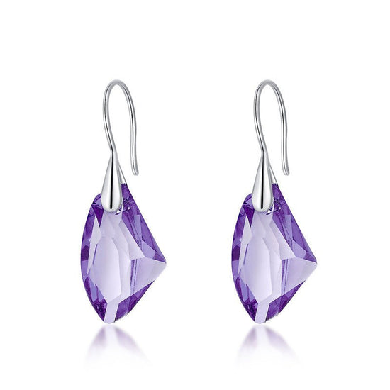 European And American Fashion Women's All-match Geometric Earrings $8.81 Dana Fashion Color: Pale Pinkish Purple Women's Accessories Product information: Color: colorful blue, pink, Golden Phantom, pale pinkish purple, Crystal Red Applicable people: women