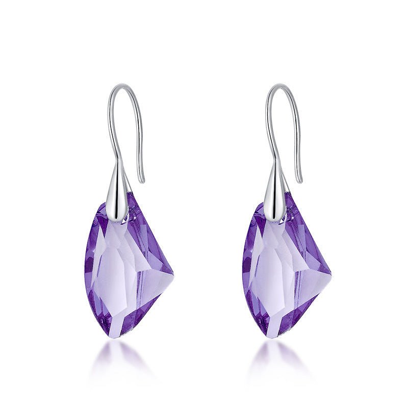 European And American Fashion Women's All-match Geometric Earrings $8.81 Dana Fashion Color: Pale Pinkish Purple Women's Accessories Product information: Color: colorful blue, pink, Golden Phantom, pale pinkish purple, Crystal Red Applicable people: women
