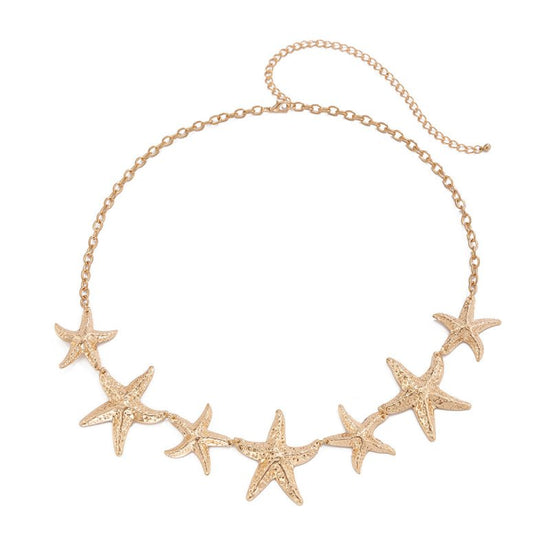 European And American Ocean Vacation Style Starfish Waist Chain Beach $14.74 Dana Fashion Color: 01 Gold 1655 Women's Accessories Product information: Width: 0.3 Color: 01 Gold 1655,01 White K 1655,02 gold 1656,02 White K 1656 Applicable Gender: Female Ma