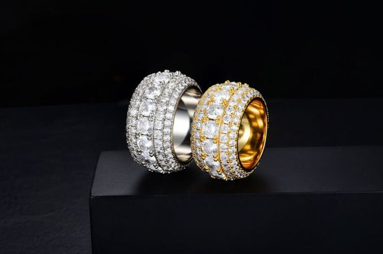 European And American Over Zircon Ring Hip Hop $49.00 Dana Fashion Color: Gold Size: No 10 Women's Accessories Product information: Treatment Process: Electroplating Color: gold 5 rows zircon, silver 5 rows zircon Size: no.6, no.7, no.8, no.9, no.10, no.1