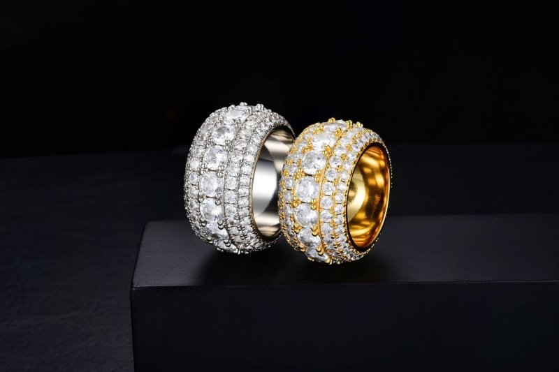 European And American Over Zircon Ring Hip Hop $49.00 Dana Fashion Color: Gold Size: No 10 Women's Accessories Product information: Treatment Process: Electroplating Color: gold 5 rows zircon, silver 5 rows zircon Size: no.6, no.7, no.8, no.9, no.10, no.1