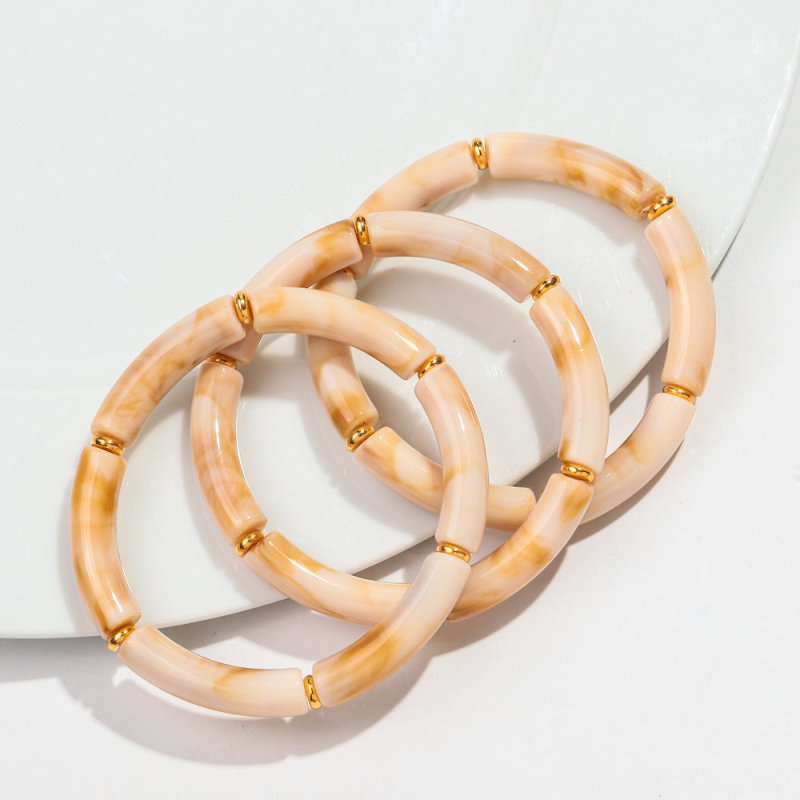 European And American Popular Acrylic Elbow Bracelets Ladies $18.00 Dana Fashion Color: Color14 Women's Accessories Product information: Processing Technology: manual Type: Bracelet Style: Women's Material: acrylic Shape: Geometry Style: ethnic style Spec