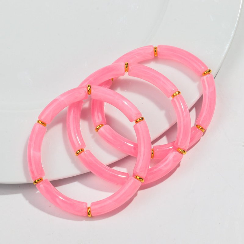 European And American Popular Acrylic Elbow Bracelets Ladies $18.00 Dana Fashion Color: Color4 Women's Accessories Product information: Processing Technology: manual Type: Bracelet Style: Women's Material: acrylic Shape: Geometry Style: ethnic style Speci