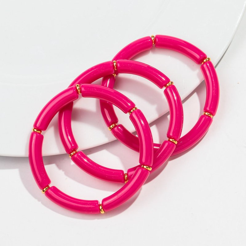 European And American Popular Acrylic Elbow Bracelets Ladies $18.00 Dana Fashion Color: Color29 Women's Accessories Product information: Processing Technology: manual Type: Bracelet Style: Women's Material: acrylic Shape: Geometry Style: ethnic style Spec
