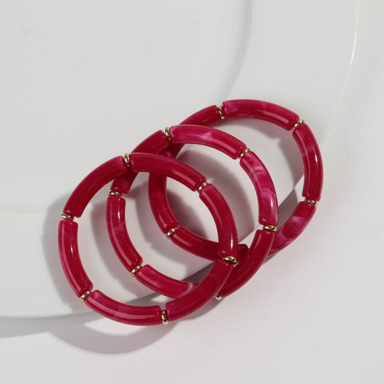 European And American Popular Acrylic Elbow Bracelets Ladies $18.00 Dana Fashion Color: Color21 Women's Accessories Product information: Processing Technology: manual Type: Bracelet Style: Women's Material: acrylic Shape: Geometry Style: ethnic style Spec