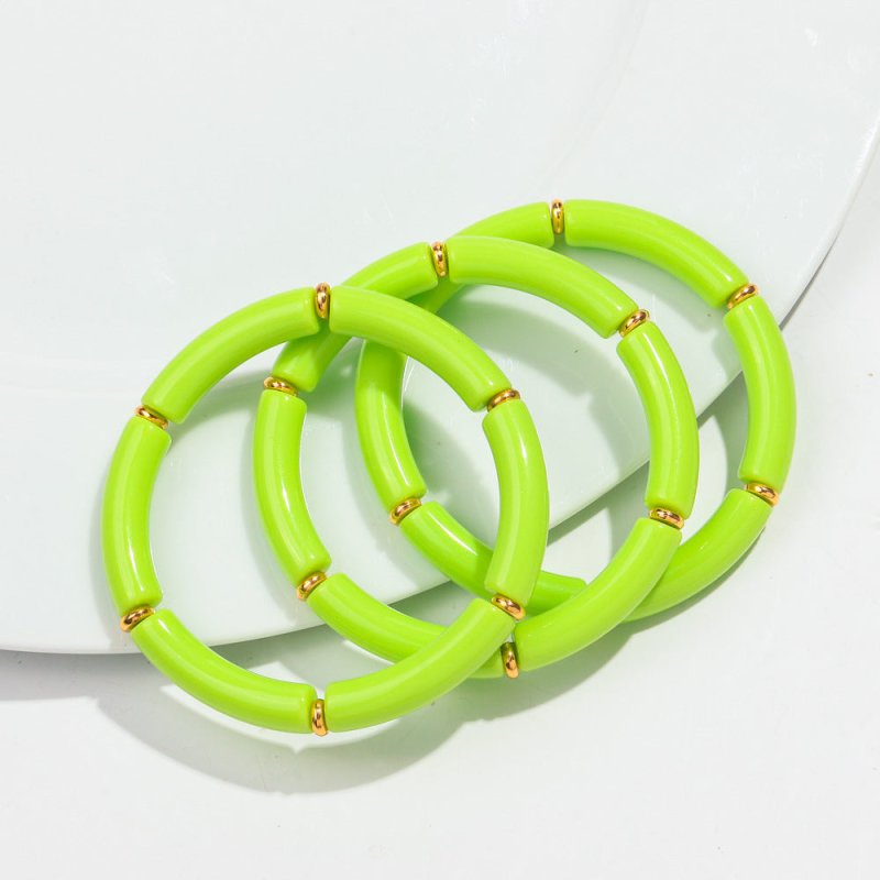 European And American Popular Acrylic Elbow Bracelets Ladies $18.00 Dana Fashion Color: Color27 Women's Accessories Product information: Processing Technology: manual Type: Bracelet Style: Women's Material: acrylic Shape: Geometry Style: ethnic style Spec