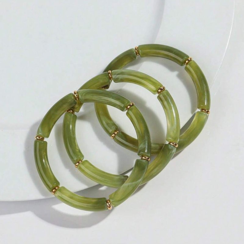 European And American Popular Acrylic Elbow Bracelets Ladies $18.00 Dana Fashion Color: Color19 Women's Accessories Product information: Processing Technology: manual Type: Bracelet Style: Women's Material: acrylic Shape: Geometry Style: ethnic style Spec