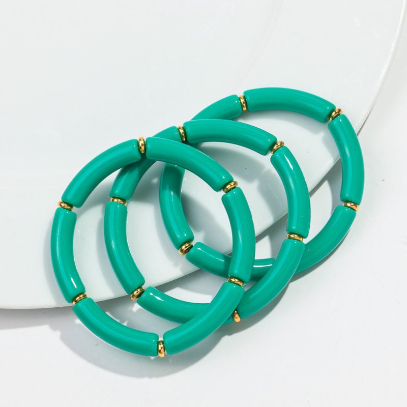 European And American Popular Acrylic Elbow Bracelets Ladies $18.00 Dana Fashion Color: Color26 Women's Accessories Product information: Processing Technology: manual Type: Bracelet Style: Women's Material: acrylic Shape: Geometry Style: ethnic style Spec