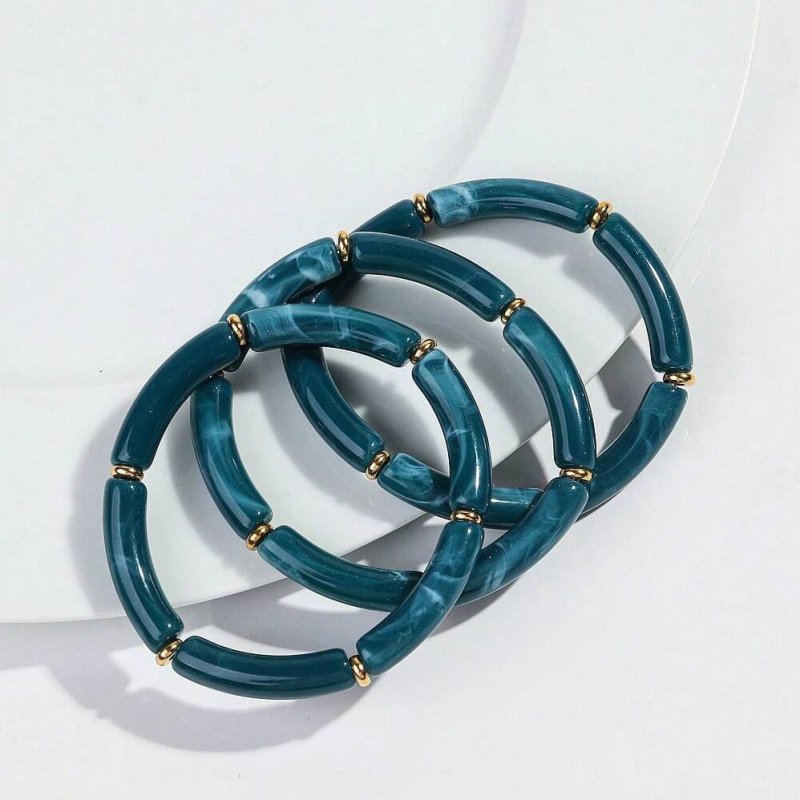 European And American Popular Acrylic Elbow Bracelets Ladies $18.00 Dana Fashion Color: Color18 Women's Accessories Product information: Processing Technology: manual Type: Bracelet Style: Women's Material: acrylic Shape: Geometry Style: ethnic style Spec