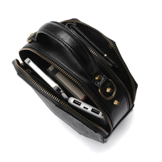 European And American Punk Industrial Retro Style Women's Shoulder Messenger Bag $89.41 Dana Fashion Color: FBG166BK Women's Bags Product information: Lining texture: Polyester Applicable scenarios: Daily matching Color: FBG166BK Outer bag type: Three-dim