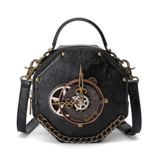 European And American Punk Industrial Retro Style Women's Shoulder Messenger Bag $89.41 Dana Fashion Color: FBG166BK Women's Bags Product information: Lining texture: Polyester Applicable scenarios: Daily matching Color: FBG166BK Outer bag type: Three-dim