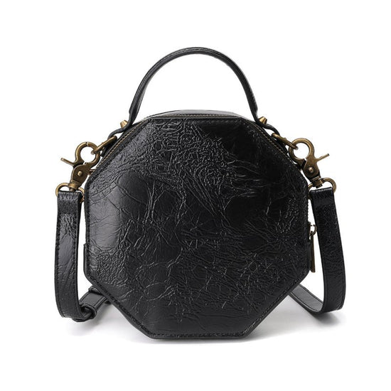 European And American Punk Industrial Retro Style Women's Shoulder Messenger Bag $89.41 Dana Fashion Color: FBG166BK Women's Bags Product information: Lining texture: Polyester Applicable scenarios: Daily matching Color: FBG166BK Outer bag type: Three-dim