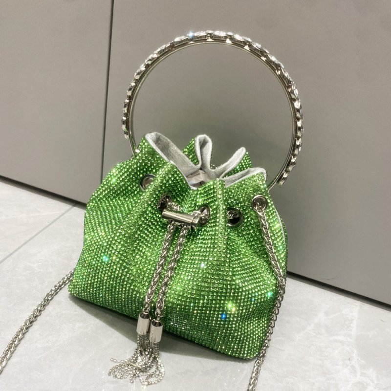 European And American Shiny Diamond Handbag For Women $48.55 Dana Fashion Color: Green Medium Women's Bags Product information: Lining texture: polyester fiber Color: medium-sized in rose red, blue medium, green medium, purple medium, pink medium, bright