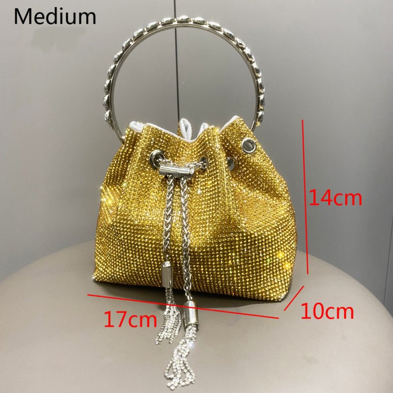 European And American Shiny Diamond Handbag For Women $48.55 Dana Fashion Color: Blue Color Matching Medium Women's Bags Product information: Lining texture: polyester fiber Color: medium-sized in rose red, blue medium, green medium, purple medium, pink m