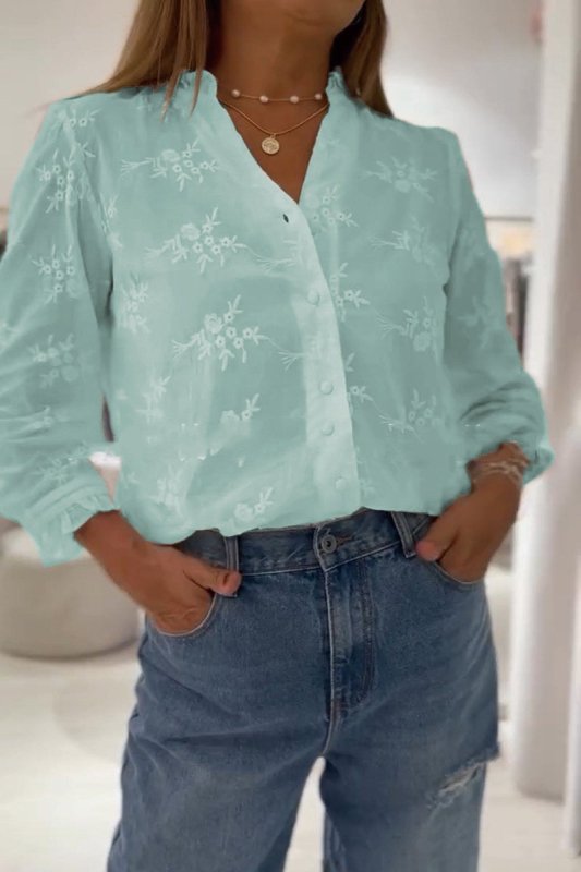 European And American Solid Color Blouse $29.99 Dana Fashion Color: 5Style Size: L Women's clothing معلومات المنتج: النمط: تأثير ثلاثي الأبعاد اللون: 1،2،3،4،5،6 المقاس: S،M،L،XL،XXL،XXXL نوع الطراز: مزاج التنقل اسم القماش: بوليستر الطراز: كاجوال ملحوظة: