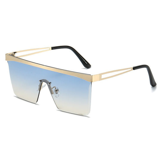 European And American Square Pair Sunglasses One-piece Lens $23.13 Dana Fashion Color: Gold frame blue tea style: New Women's Accessories Product information: Name: Sunglasses Lens material:PC Frame material: metal Eyewear style: Box Style: fashion, perso