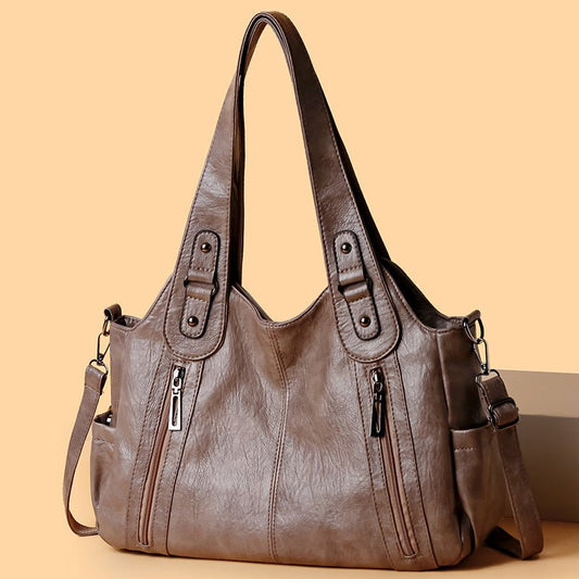 European And American Vintage Casual All-matching PU Handbag $56.98 Dana Fashion Color: Black Women's Bags Product information: Lining texture: Polyester Applicable scenario: Daily matching Color: Lake blue, red, yellow brown, dark gray, black, camel Oute