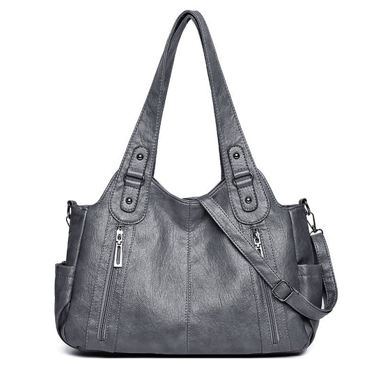 European And American Vintage Casual All-matching PU Handbag $56.98 Dana Fashion Color: Dark Gray Women's Bags Product information: Lining texture: Polyester Applicable scenario: Daily matching Color: Lake blue, red, yellow brown, dark gray, black, camel