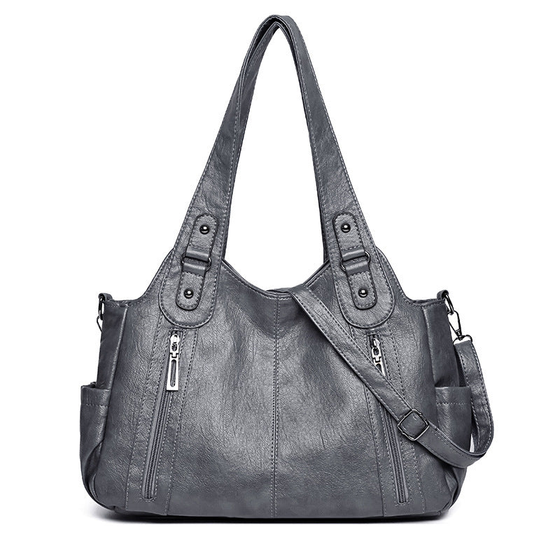 European And American Vintage Casual All-matching PU Handbag $56.98 Dana Fashion Color: Dark Gray Women's Bags Product information: Lining texture: Polyester Applicable scenario: Daily matching Color: Lake blue, red, yellow brown, dark gray, black, camel