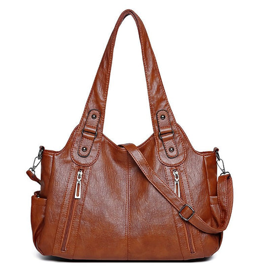 European And American Vintage Casual All-matching PU Handbag $56.98 Dana Fashion Color: Yellow Brown Women's Bags Product information: Lining texture: Polyester Applicable scenario: Daily matching Color: Lake blue, red, yellow brown, dark gray, black, cam