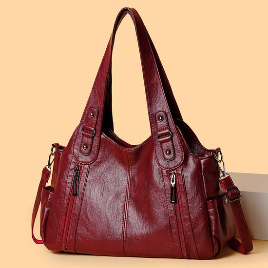 European And American Vintage Casual All-matching PU Handbag $56.98 Dana Fashion Color: Black Women's Bags Product information: Lining texture: Polyester Applicable scenario: Daily matching Color: Lake blue, red, yellow brown, dark gray, black, camel Oute