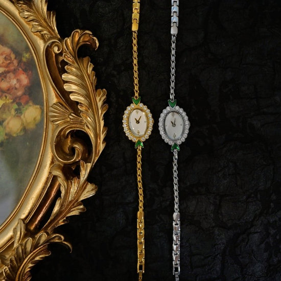 European Small Gold Women's Watch Handmade Inlaid Rhinestone Middle Ancient $136.50 Dana Fashion Color: Gold Women's Accessories Product information: Color: gold, silver Dial: 2CM * 2.5CM, 7mm thick, synthetic sapphire mirror Strap: adjustable strap, wris