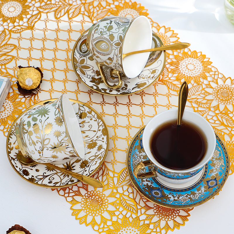 European-style Bone China Coffee Set British Afternoon Tea Cup Simple Household $98.50 Dana Fashion style: Baroque Dana's Kitchen Product information: Material: Porcelain Style: European Applicable people: 6 people Number of Pieces: 13 Pieces Popular elem