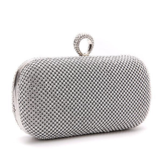 Evening Clutch Bags Diamond-Studded Evening Bag With Chain Shoulder Bag $49.50 Dana Fashion Color: Black Women's Bags Product information: Product Category: Dinner Bag Material: Polyester Applicable scene: dinner bag, cosmetic bag Fabric texture: other Tr